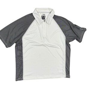 Adidas Climacool Short Sleeve Polo Shirt Golf Stretch 1/4 Zip Large